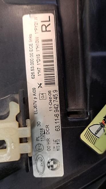 nokia 603: Передняя левая фара BMW 2006 г., Б/у, Оригинал — 6