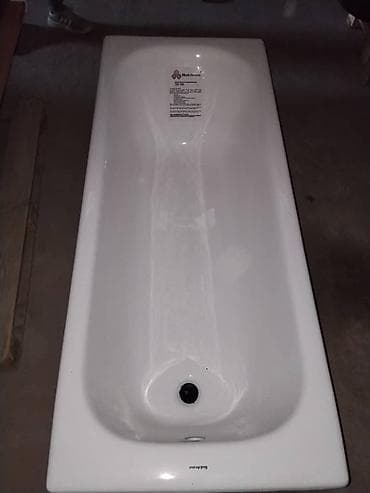 эмалировка ванны: Прямая прямоугольная ванна из стали с эмалированным покрытием — 1