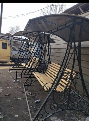 садовая пила: Садовые качели Металл, Со спинкой, С крышей — 26