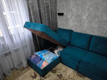 2 х местный раскладной диван: Раскладной диван, Б/у — 6