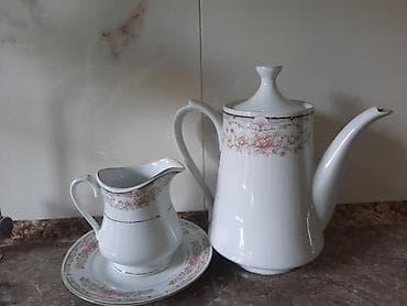 silver kitchen: Чайники, тарелочки, молочница — 4