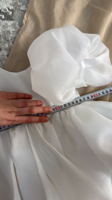 детские машине: Детское платье, цвет - Белый, Новый — 5