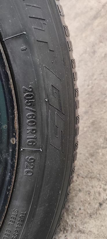 бир: Дөңгөлөктөр монтажда 205 / 60 / R 16, Кыш, 1 даана, Жеңил унаалар, Темир, тешиктери - 5 — 9