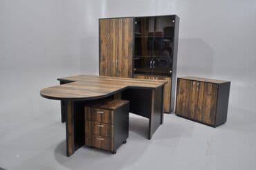 Кабинет руководителя Артикул: 03-0091 Цвет: дуб хантон темный/чёрный В