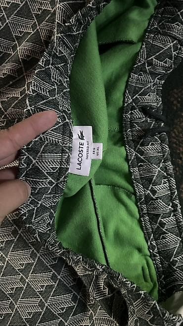 Личные вещи: Мужские брюки, XL, Lacoste, Б/у, цвет - Зеленый — 2