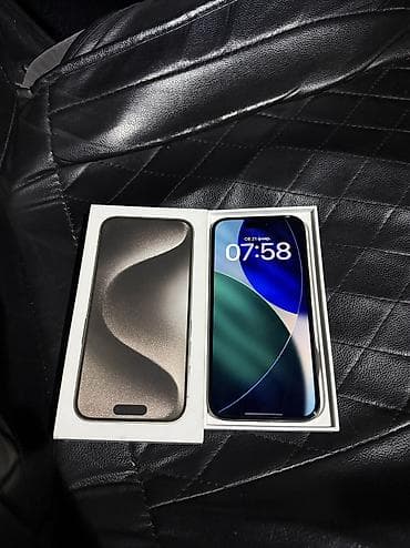 Аксессуары для мобильных телефонов: IPhone 15 Pro, Новый, 128 ГБ, Natural Titanium, Защитное стекло, Чехол, Коробка, 87 % — 2