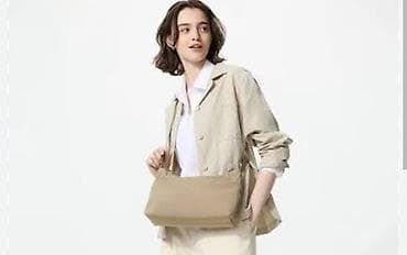 Классическая сумка, Uniqlo, Япония, Материал: Полиэстер, Регулируемый ремень, Унисекс, Новый — 4