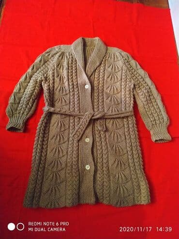 брендовые кардиганы: Кофта, С поясом, Удлиненная модель, На пуговицах, Осень-весна, 4XL — 2