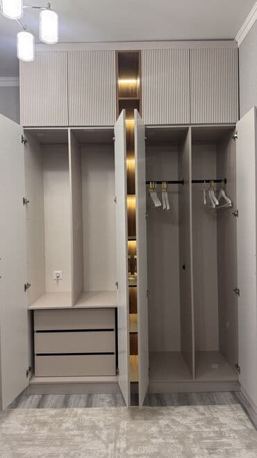 шфанер буу: Шкаф для одежды, Новый, Прямой, МДФ — 7