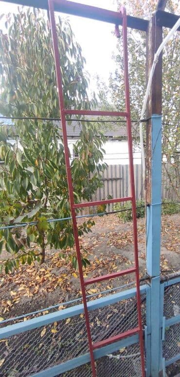 продам лестницу алюминиевую бу: Тепкич. Пожарная лестница. Высота 270. Цельные прутья Металлические — 2