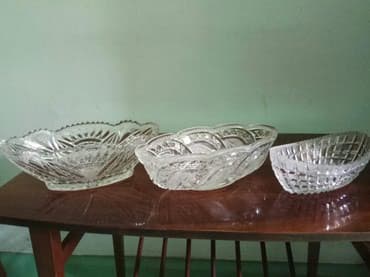 сколько стоит хрусталь: Хрустальные вазы лодочки, размеры 28х15.5х9.5, 28х14.5х8.5, 21х11х6 — 1