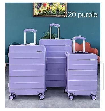Чемоданы L-020 purple — стильный набор дорожных чемоданов в