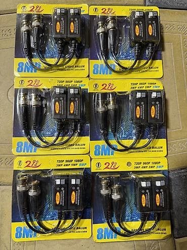 кабель lan: Video balun 8mp — 3
