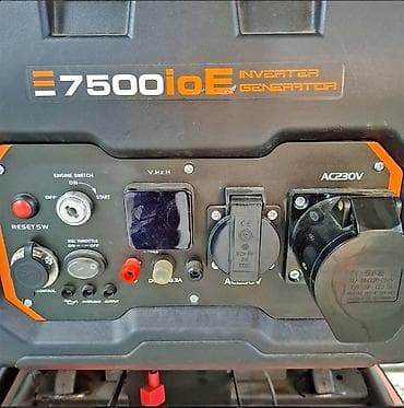 чистый синус: Инверторный бензогенератор KEMAGE E7500ioE - Однофазный, выход AC — 3