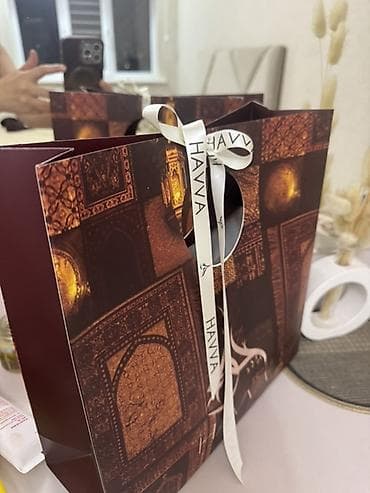 Джинсы: Абая Havva с принтом в восточном стиле - Свободный силуэт с очень — 2