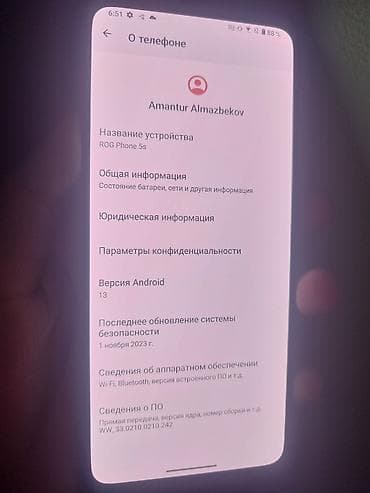 j 7: Asus ROG Phone 5s, Б/у, 512 ГБ, цвет - Черный, 2 SIM — 3