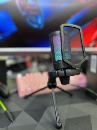колонка комбик: Конденсаторный микрофон fifine ampligame A6V RGB подсветка Сенсорные — 5