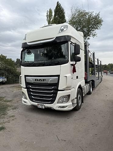 volvo fx480: Автовоз DAF XF с полуприцепом-платформой для перевозки автомобилей. - — 1