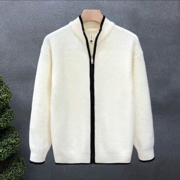 Свитера: Мужской свитер, L, Fusion, Новый, цвет - Белый, Бесплатная доставка — 1