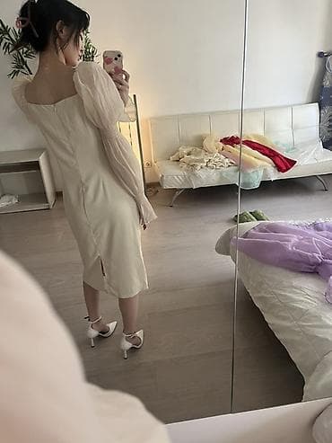 шифоне: Вечернее платье, Классическое, Шифон, С рукавами, Корсет, M, L — 4