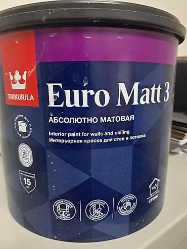 краска 3 литра цена: Продаю водоимульсионную краску Tikkurila Euro Matt 3- 2банки по 2,7 — 1