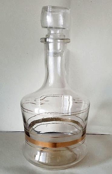 пепел: Интерьерные предметы из стекла и керамики. - стеклянный графин с — 5