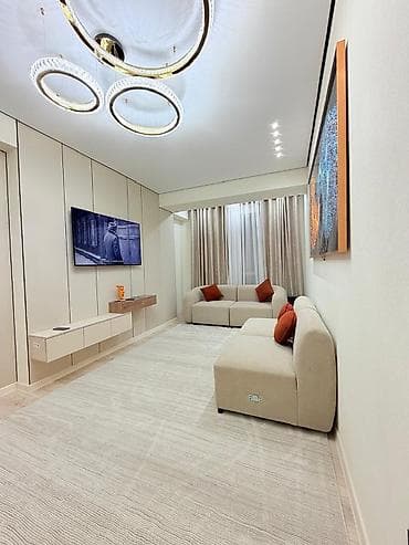 40: 2 комнаты, 65 м², ул. Московская / Турусбекова Элитка, 11 этаж, Дизайнерский ремонт — 1