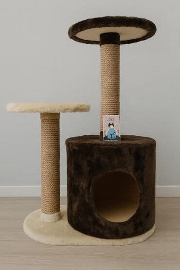 батут каркасный с сеткой: Когтеточка-домик для кошки с двумя лежанками. - Функции: когтеточка — 1