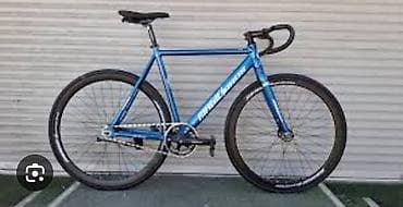 велик шасе: Трековый/фиксед велосипед с алюминиевой рамой и жёсткой вилкой, окрас — 1