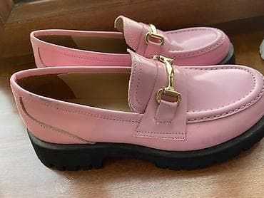 синие мокасины: Лоферы, 39, Новый, цвет - Розовый — 4