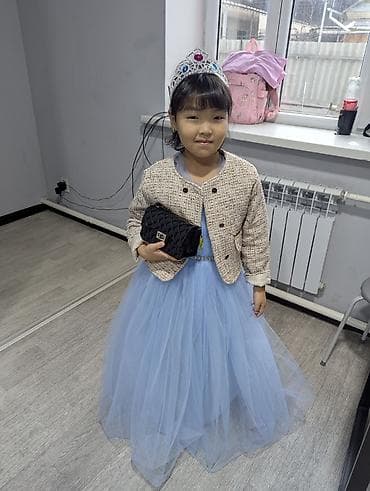 пышные детские платья: Детское платье, цвет - Голубой — 1