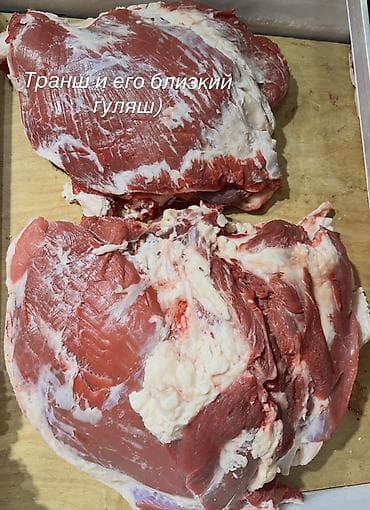 прос: Говяжий окорок (транш) и мясо для гуляша Гуляш не чищеный 810 Гуляш — 1
