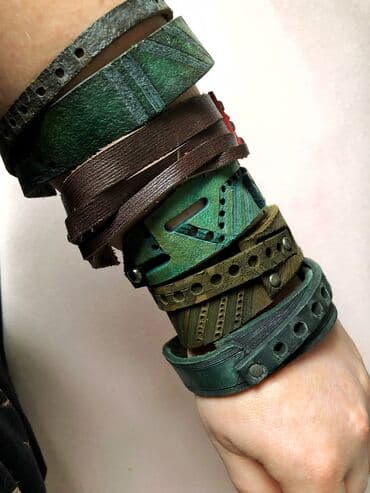 кожанный браслет: КОЖАНЫЕ БРАСЛЕТЫ Браслеты из натуральной крашеной кожи, классно — 2