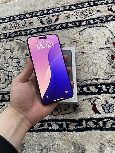 Компьютеры, ноутбуки и планшеты: IPhone 15 Pro Max, Б/у, 512 ГБ, Black Titanium, Коробка, 87 % — 4