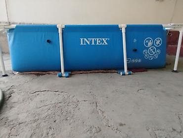 Спорт жана эс алуу: Каркасный прямоугольный бассейн Intex - Тип: наземный каркасный — 1