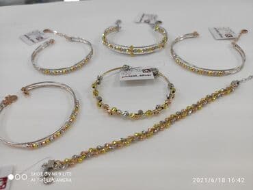 свадебные платья от производителя: Италия Эксклюзив Очень красивые Браслеты "ДОРИКА" Серебро под жёлтого — 4