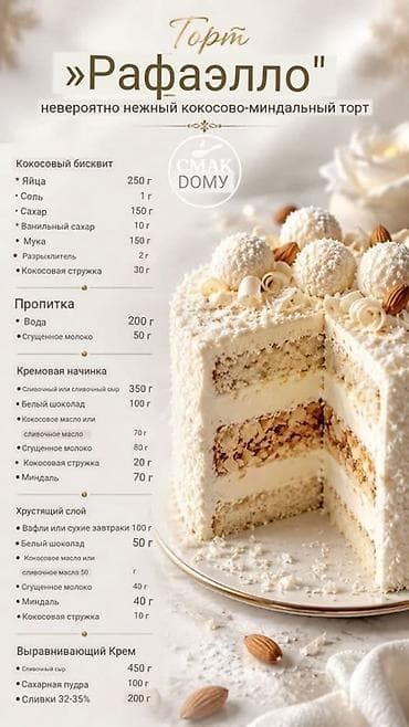 азыка: Индивидуальные торты и десерты на заказ. 🎂 **Осталось всего 1 место — 2