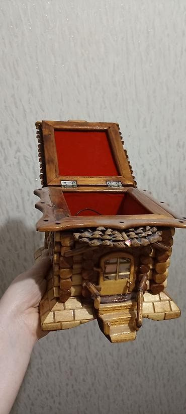деревяная: Деревянная шкатулка «Русская избушка» - Ручная работа из дерева — 3