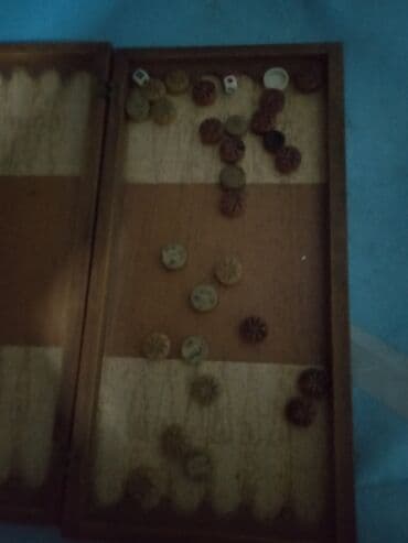 деревянные чехлы: Нарды/шашки в деревянном футляре - Складная деревянная доска с — 1