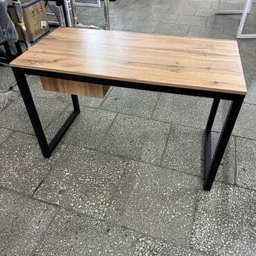 купить офисный стол бу: Стол лофт с ящиком 120»60»75 дуб вотан — 3