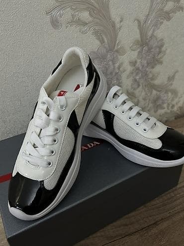 Туфли: Мужские кроссовки, 38, Prada, Новый, цвет - Белый, Платная доставка — 2