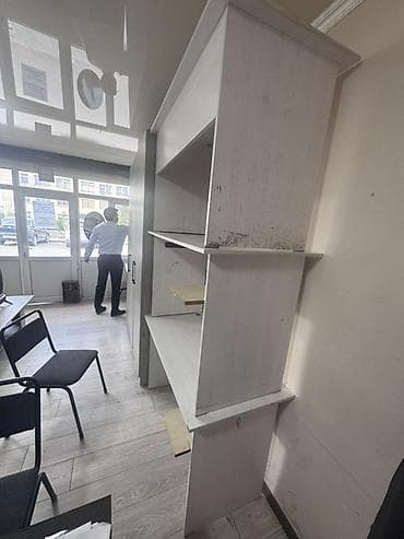 стол учеников: Комплект офисной мебели, Полка, ДСП, цвет - Серый — 3