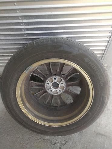 диски и шины на субару: Колеса в сборе 225 / 60 / R 18, Всесезонная, Б/у, Комплект, Внедорожные (АТ/МТ), Железные, отверстий - 5 — 5