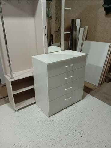 Комоды для одежды: Комод для одежды, Новый, Без зеркала, ЛДСП, цвет - Белый, Бежевый, Самовывоз, Бесплатная доставка, Платная доставка — 5