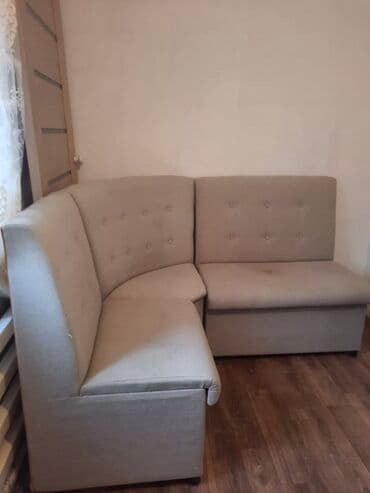 Кухонный мягкий уголок, Б/у, цвет - Бежевый