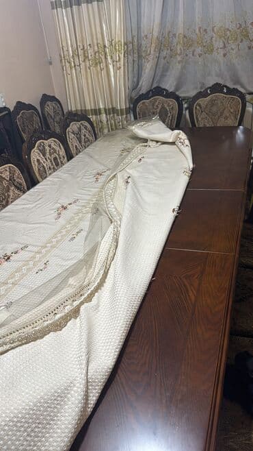 шкаф для пасуды: Стол и стул для зала, Б/у, Самовывоз, цвет - Коричневый — 3