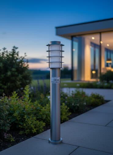 Элегантный уличный светильник в цилиндрическом корпусе из нержавеющей at lalafo.kg Элегантный уличный светильник в цилиндрическом корпусе из нержавеющей