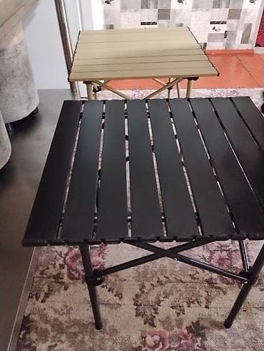 stol: Складной походный стол, Новый, Другой материал, цвет - Черный — 3