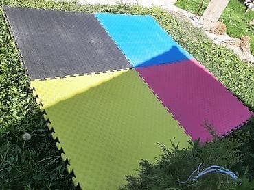 мягкий пол пазл 100х100: Напольные маты-пазлы из ЭВА (EVA), набор разноцветных плиток - Тип — 2