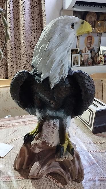 декор сада: Садовая, декоративная фигурка из полистоуна - 60 см высота Орёл,для — 1